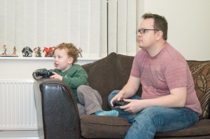 Father and Son Play Disney Infinity
